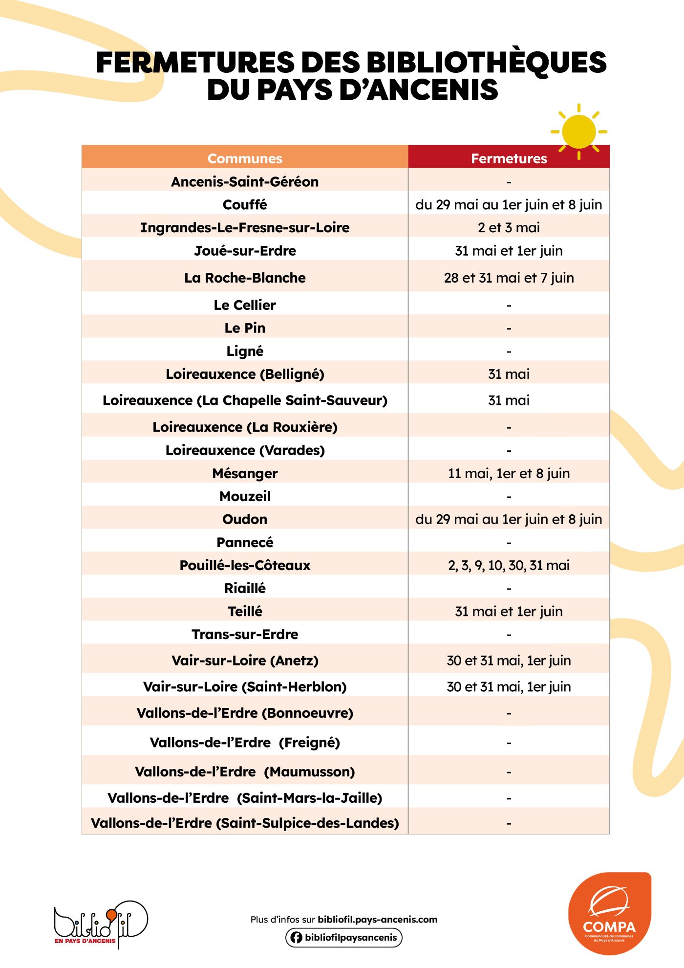 Affiche Horaires jours fériés mai 3