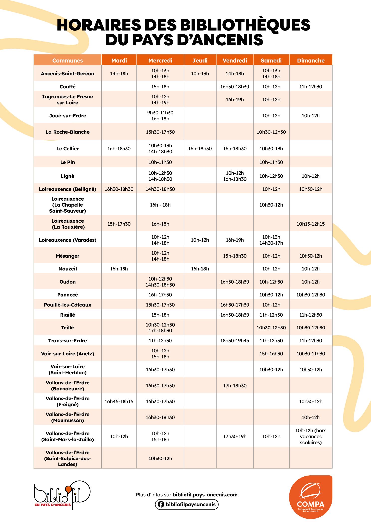 Affiche Horaires sept24